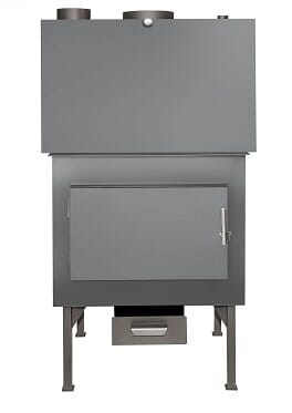 Teplovodní krbová vložka se zadním přikládáním s nerezovým vodním výměníkem Nora, NORA 2 Teplovodní krbová vložka se zadním přikládáním s nerezovým vodním výměníkem Nora, NORA 2