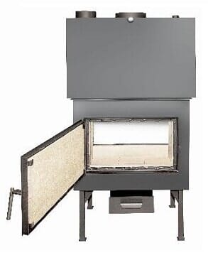 Teplovodní krbová vložka se zadním přikládáním s nerezovým vodním výměníkem Nora, NORA 2 Teplovodní krbová vložka se zadním přikládáním s nerezovým vodním výměníkem Nora, NORA 2